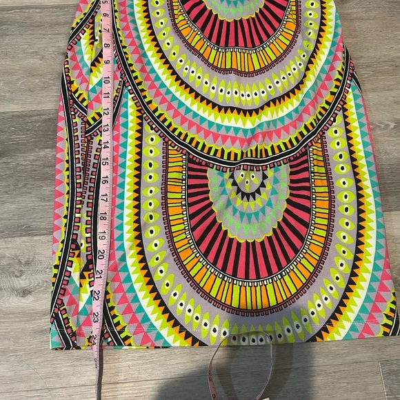 Mara Hoffman Yellow Red Embellished Mini Pencil Skirt - Picture 3 of 9